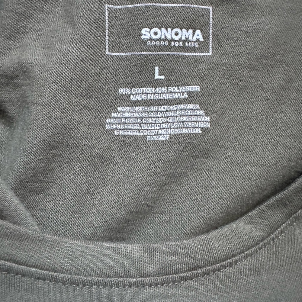 Sonoma Women’s Green Graphic Tee, Size: Large - Picture 2 of 2